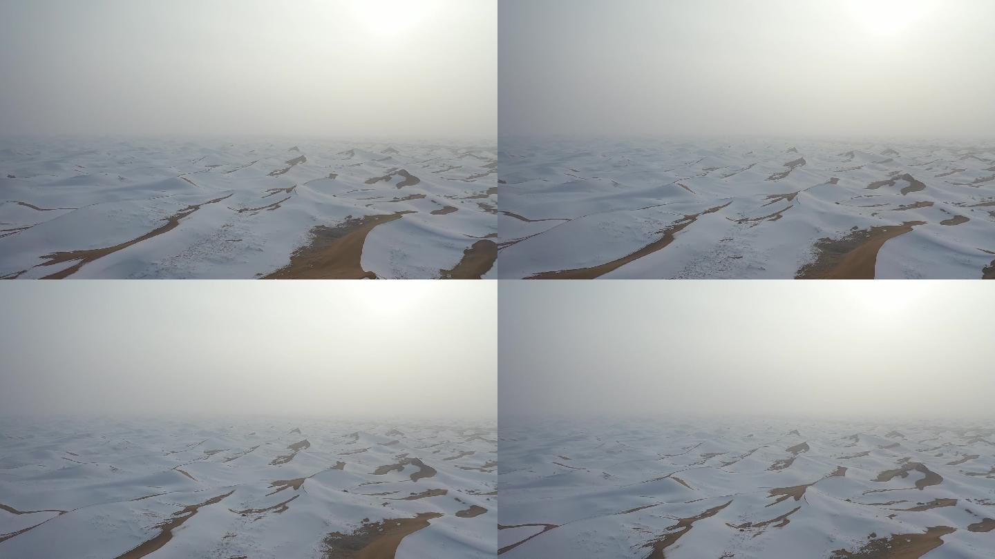 沙漠雪景高清视频