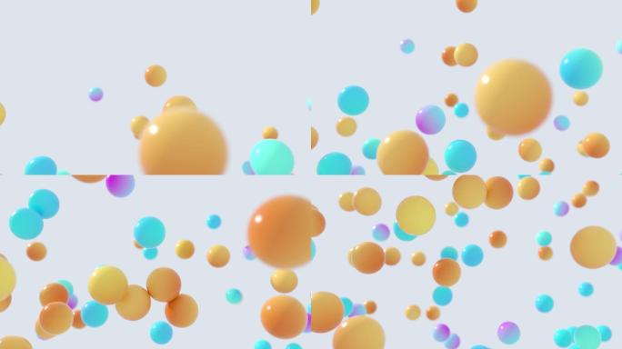 彩色小球动画视频背景节目包装背景