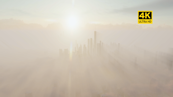 【原创】4K城市日出云海雾霾