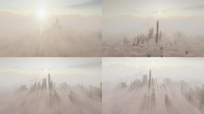【原创】4K城市日出云海雾霾