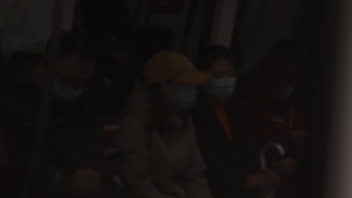 4K原片北京地铁行驶车窗倒影