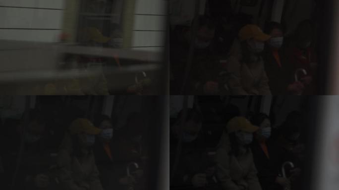 4K原片北京地铁行驶车窗倒影