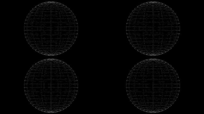 4k科技网格圆球无缝循环