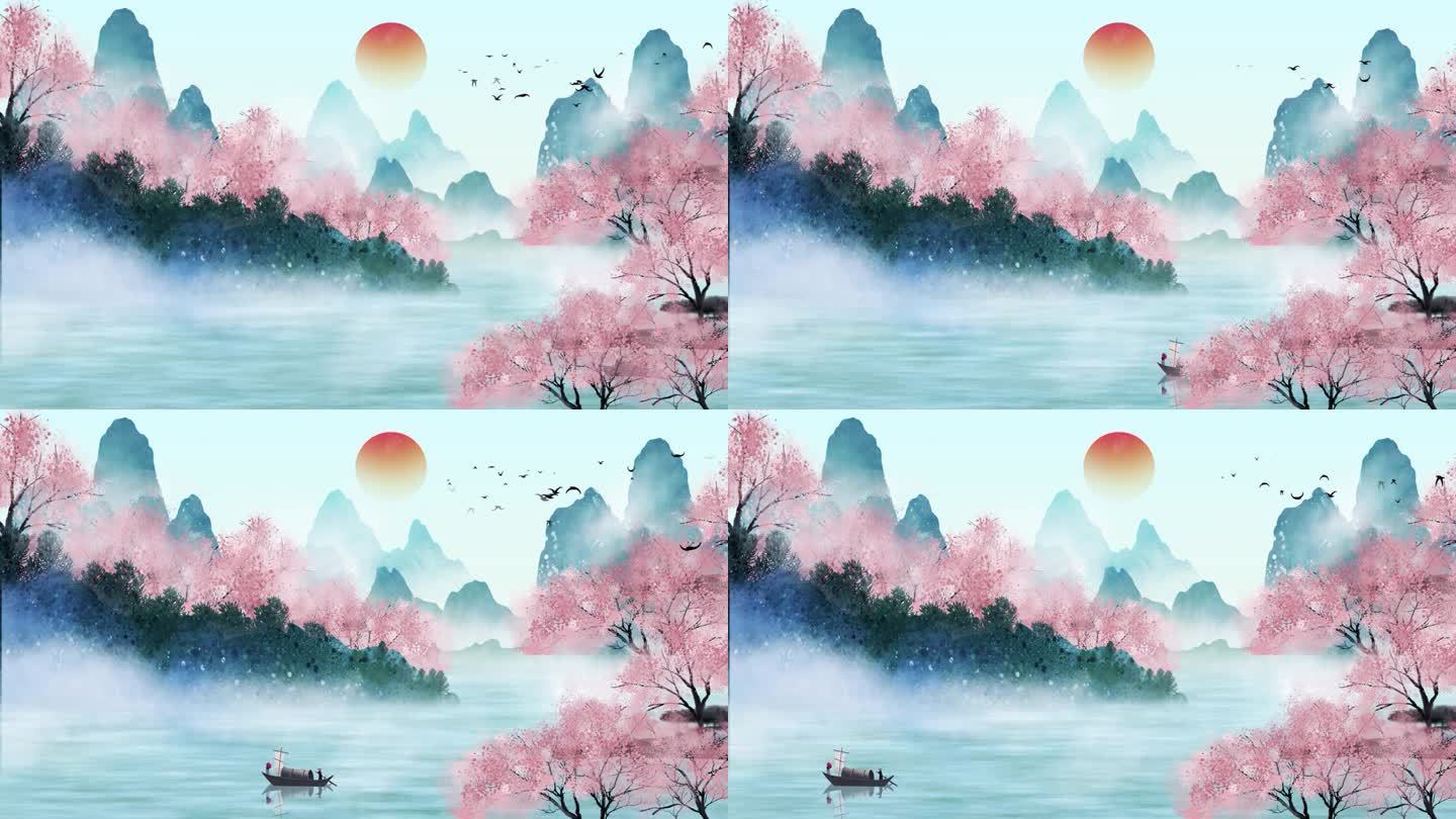 水墨山水LED背景(1)