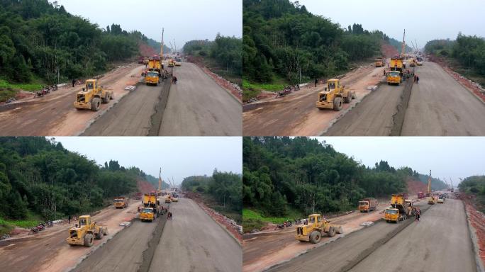 航拍仁沐新高速公路建设1（4K）