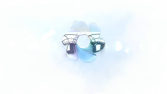 【原创4K】晶彩云中穿梭简洁logo演绎