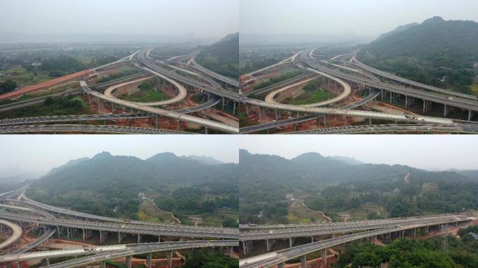 航拍仁沐新高速公路建设5（4K）