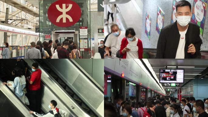 深圳人群戴口罩搭乘地铁