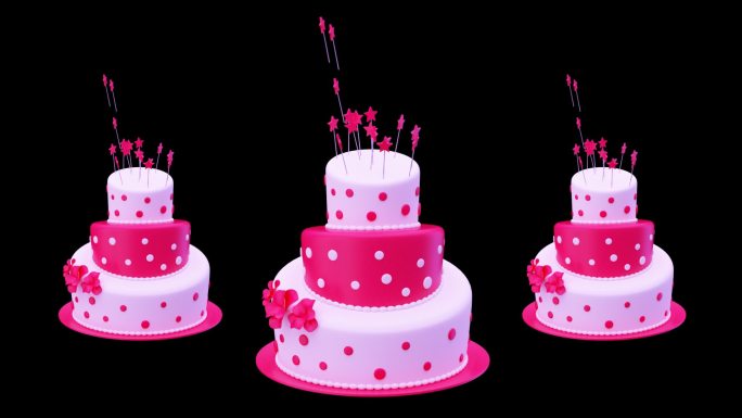 生日蛋糕动画C4D