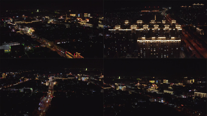 【4K】山西河津市夜景航拍