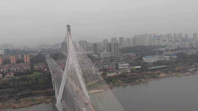 4K航拍重庆马桑溪长江大桥