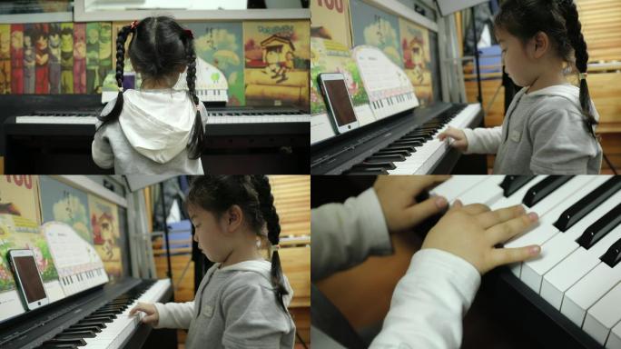 【原创实拍】小孩练钢琴课后练琴钢琴作业
