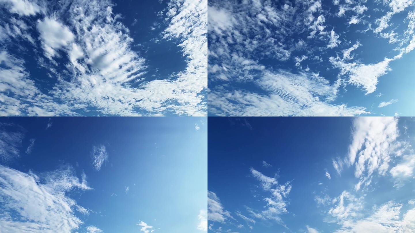 【HD天空】洁净薄云蓝天白云干净治愈背景