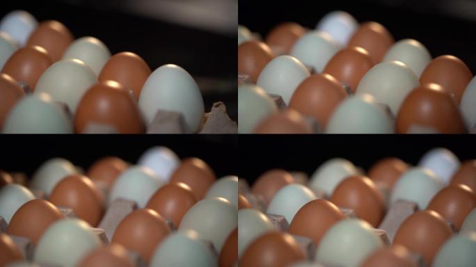挑选鸡蛋实拍素材