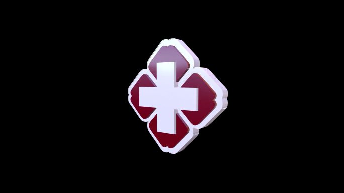 红十字旋转标志医院标志