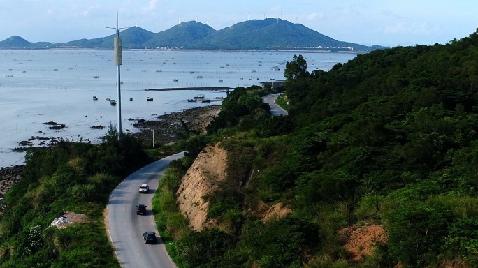 海陵岛海边驾车