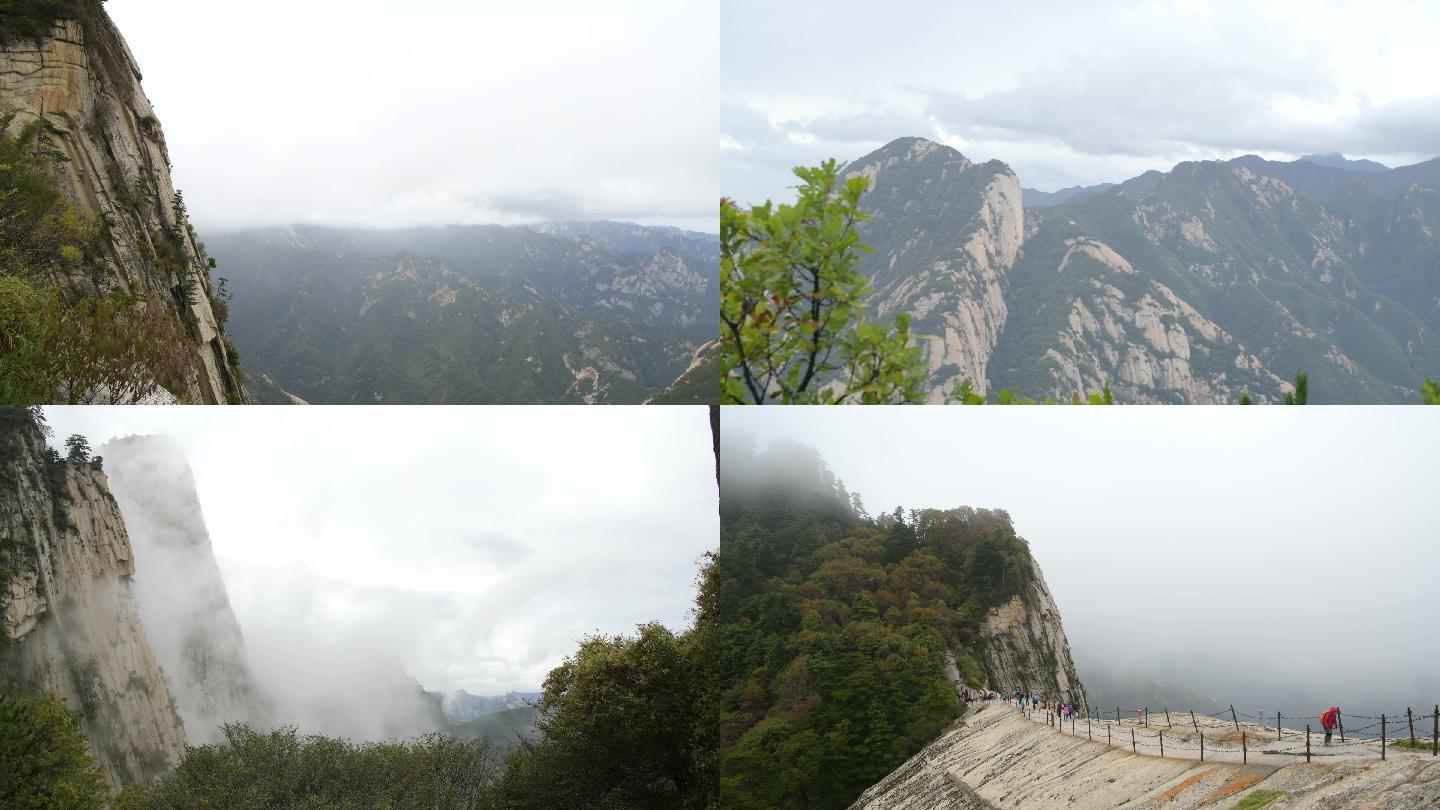 西岳华山、华山风景、爬山、太华山、陕西