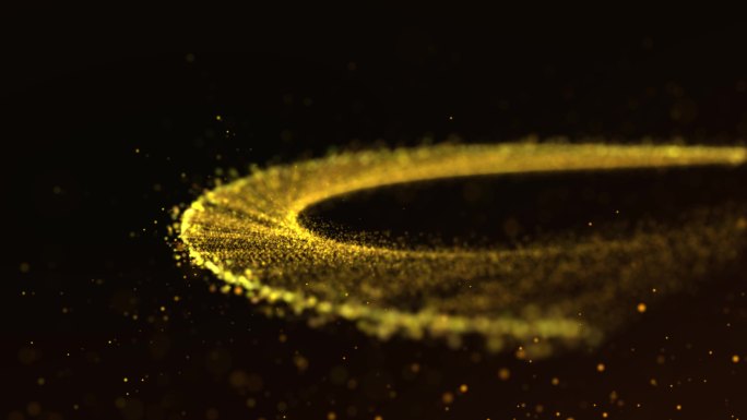 4K金色粒子路径1