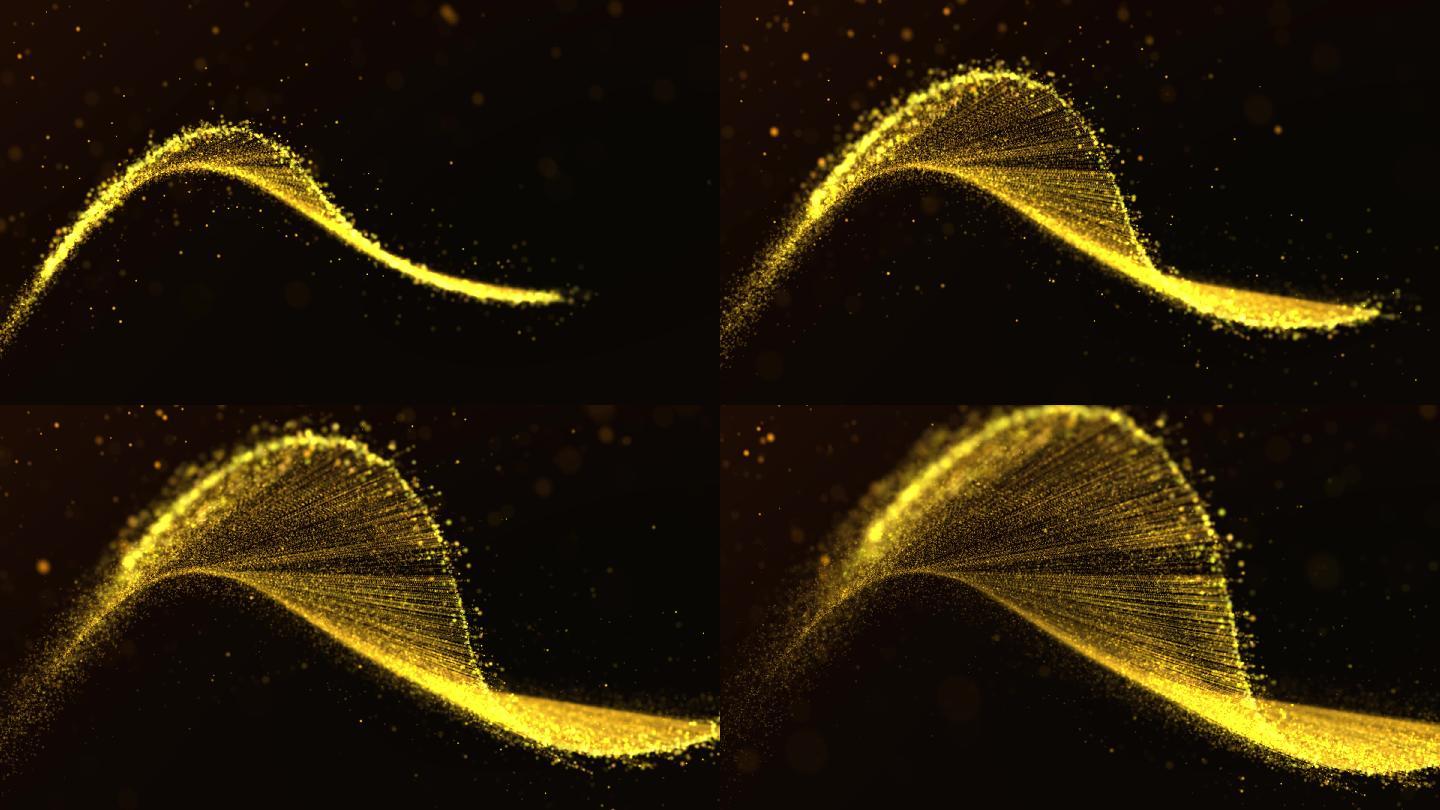 4K金色粒子路径9