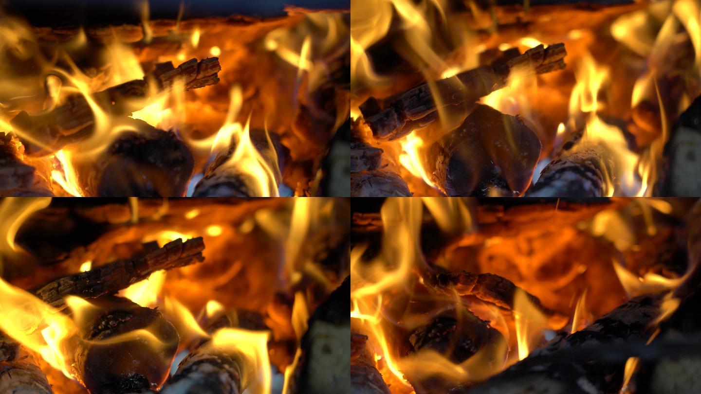 4K烧火火焰视频