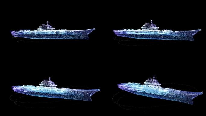 全息航空母舰辽宁舰山东舰HUD元素4K