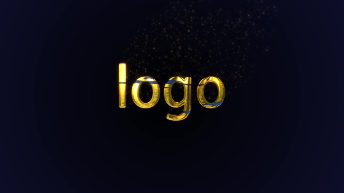 辉煌宏伟高端的金色影视企业标题logo