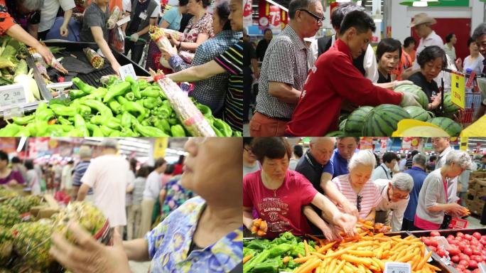 超市水果蔬菜抢购