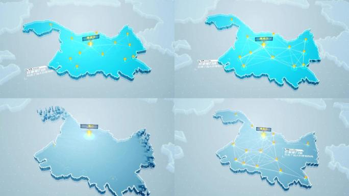 黑龙江地图简约地图水晶地图