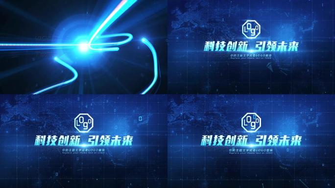 科技穿梭开场片头ae模板【无需插件】