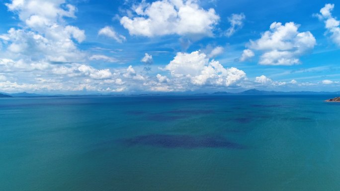 【可商用】南海海域海岛岛礁海天一色航拍