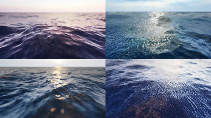 4K唯美海面水面波纹波光粼粼合集