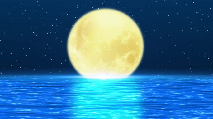 海上的月亮圆月背景