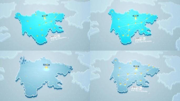 四川地图简约地图水晶地图