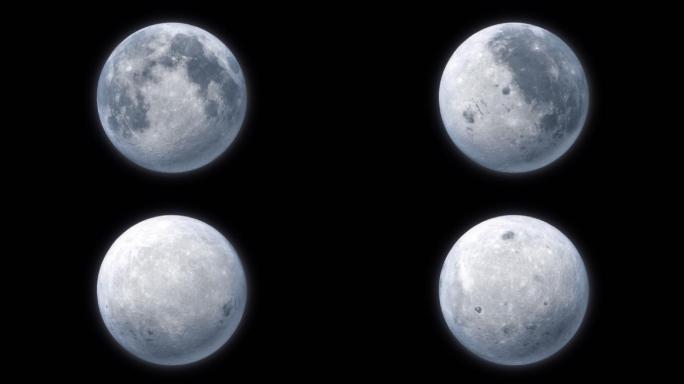 月球月亮360度无缝旋转