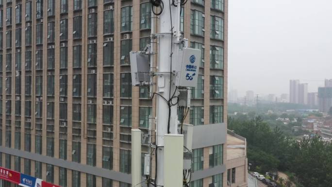 中国移动5G基站建设高清航拍视频