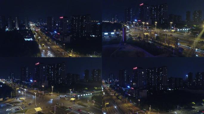 4k航拍城市夜景