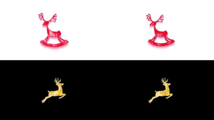 【AE模板】两款圣诞小鹿-可修改logo