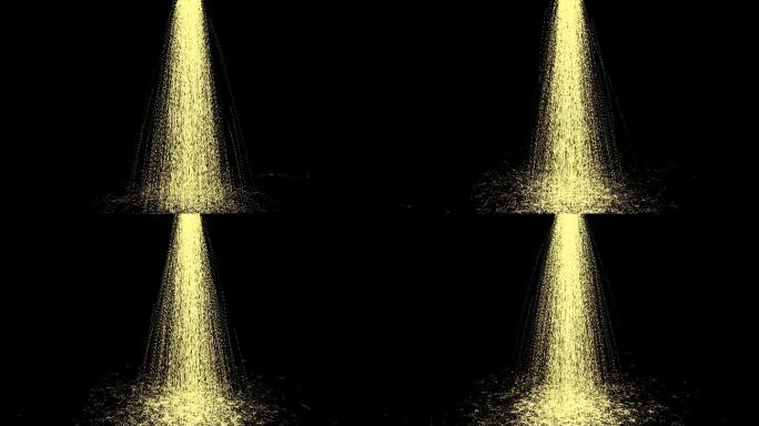 4K带通道金色粒子瀑布