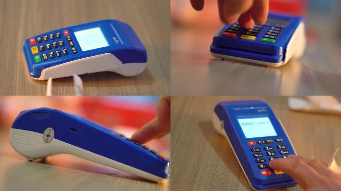 【原创】POS机刷卡消费情景模拟视频素材