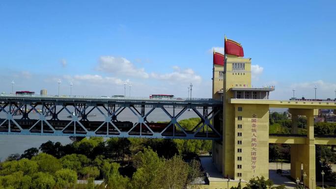 南京长江大桥4K航拍素材