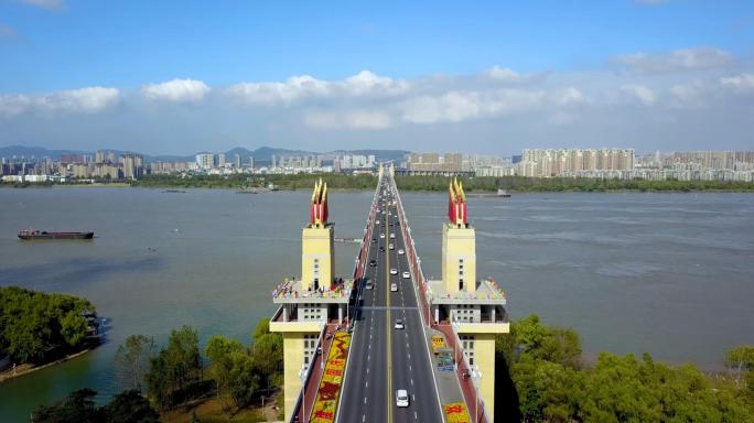 南京长江大桥4K航拍素材