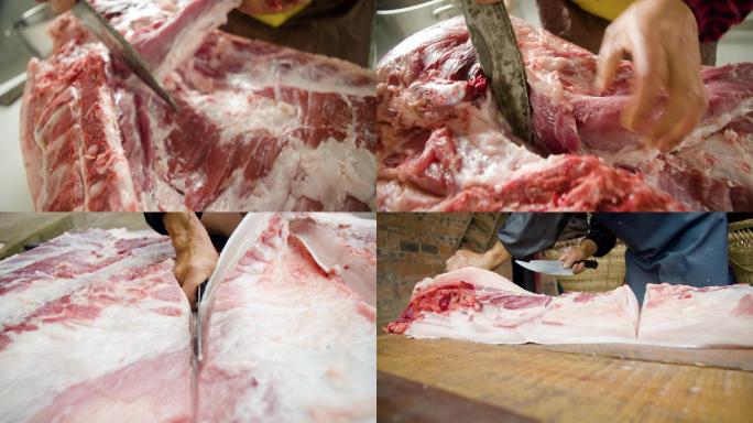 分割猪肉素材4k