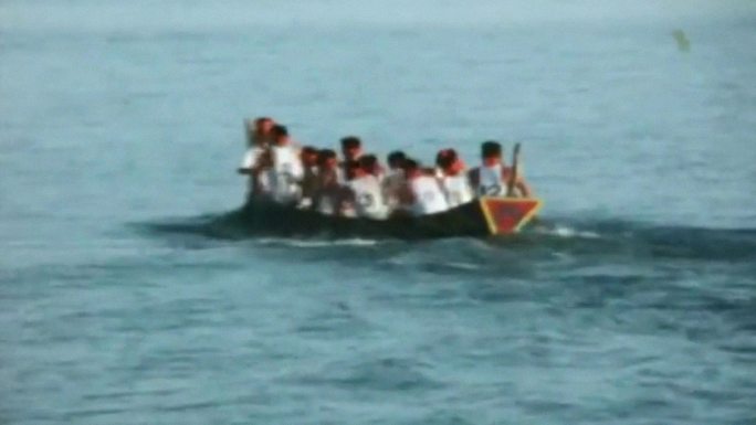 上世纪70年代日本冲绳赛龙舟端午节