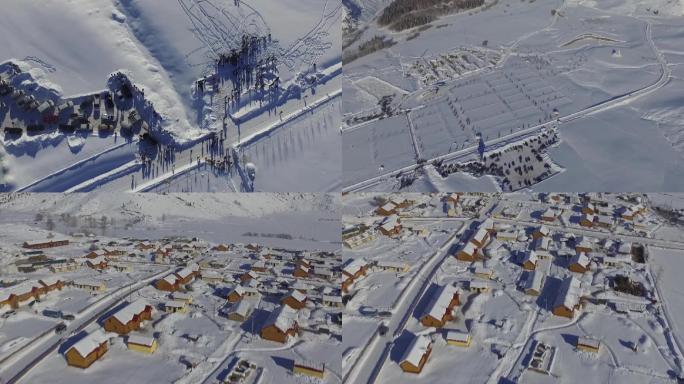 新疆阿勒泰冬季滑雪新疆阿勒滑雪场冬天滑雪