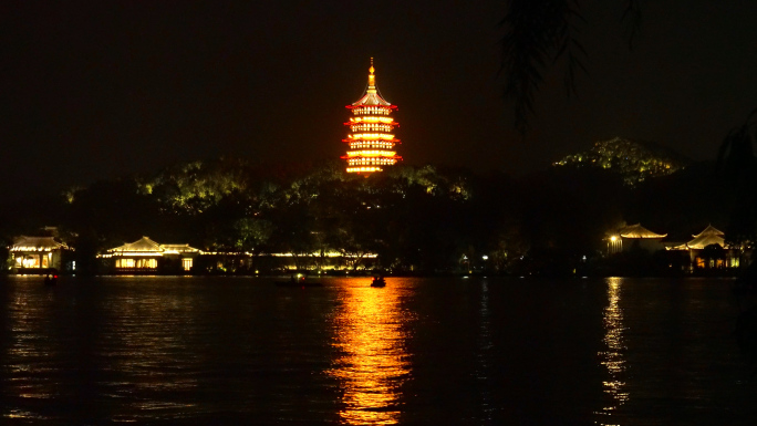 一组西湖夜景实拍