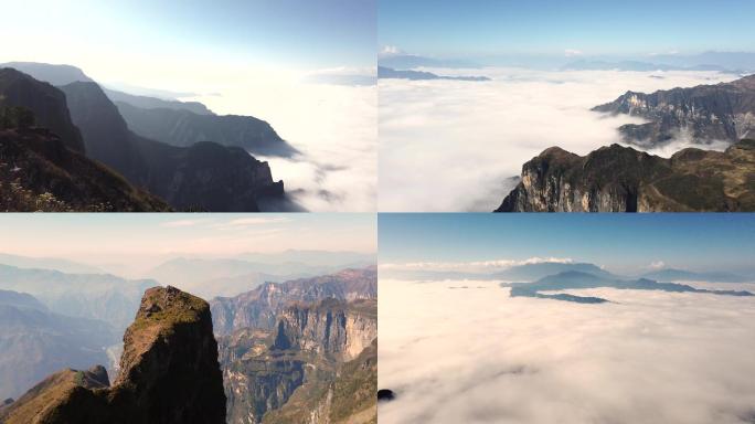 4k高山峻岭云海视频素材