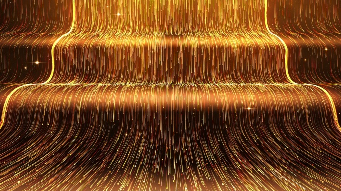 5K金色粒子光线流动