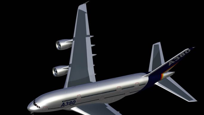 4k高清飞机A380客机