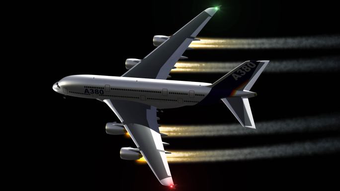 4k高清飞机A380客机-2