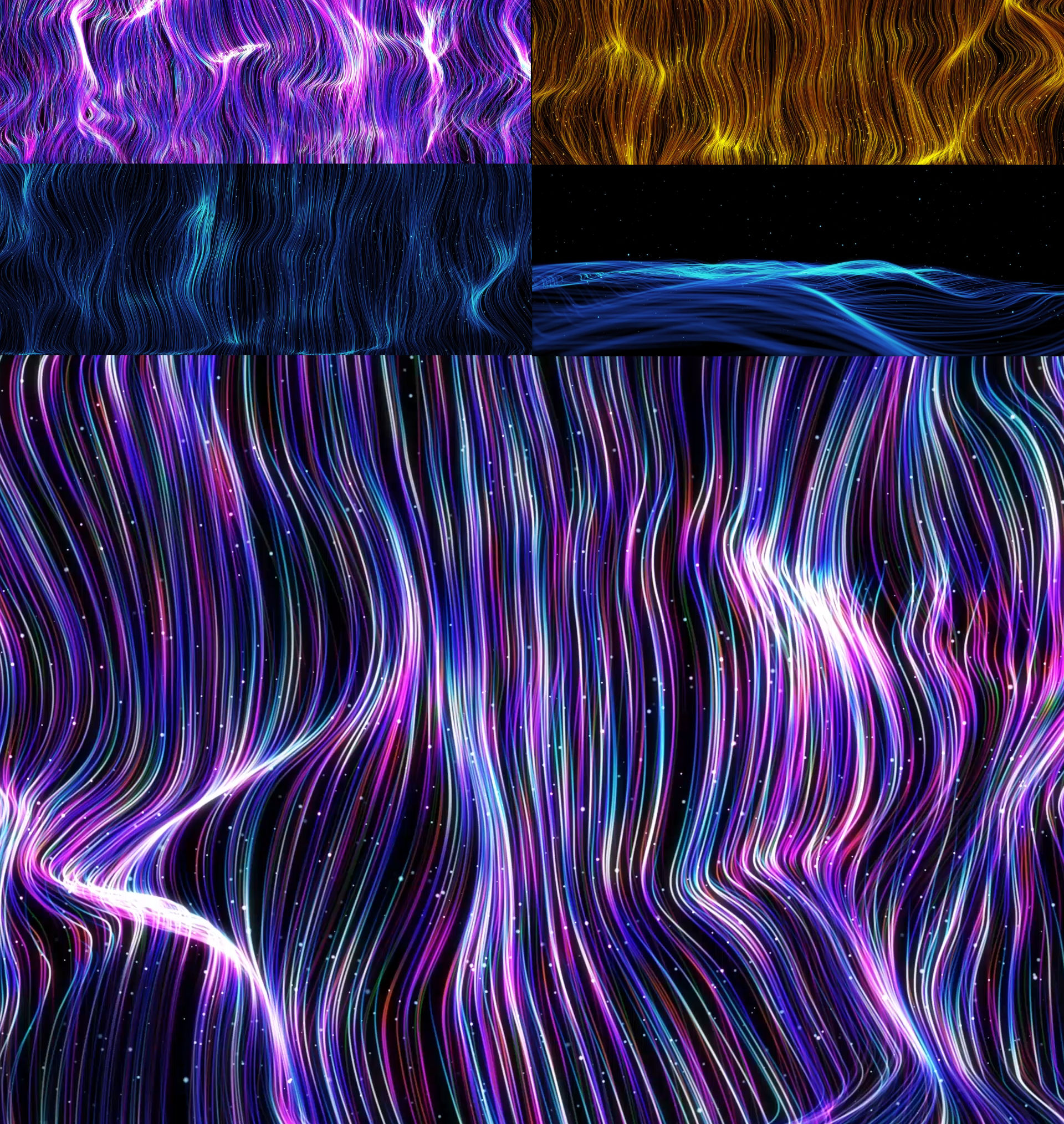 9款4k抽象艺术粒子线条合集循环